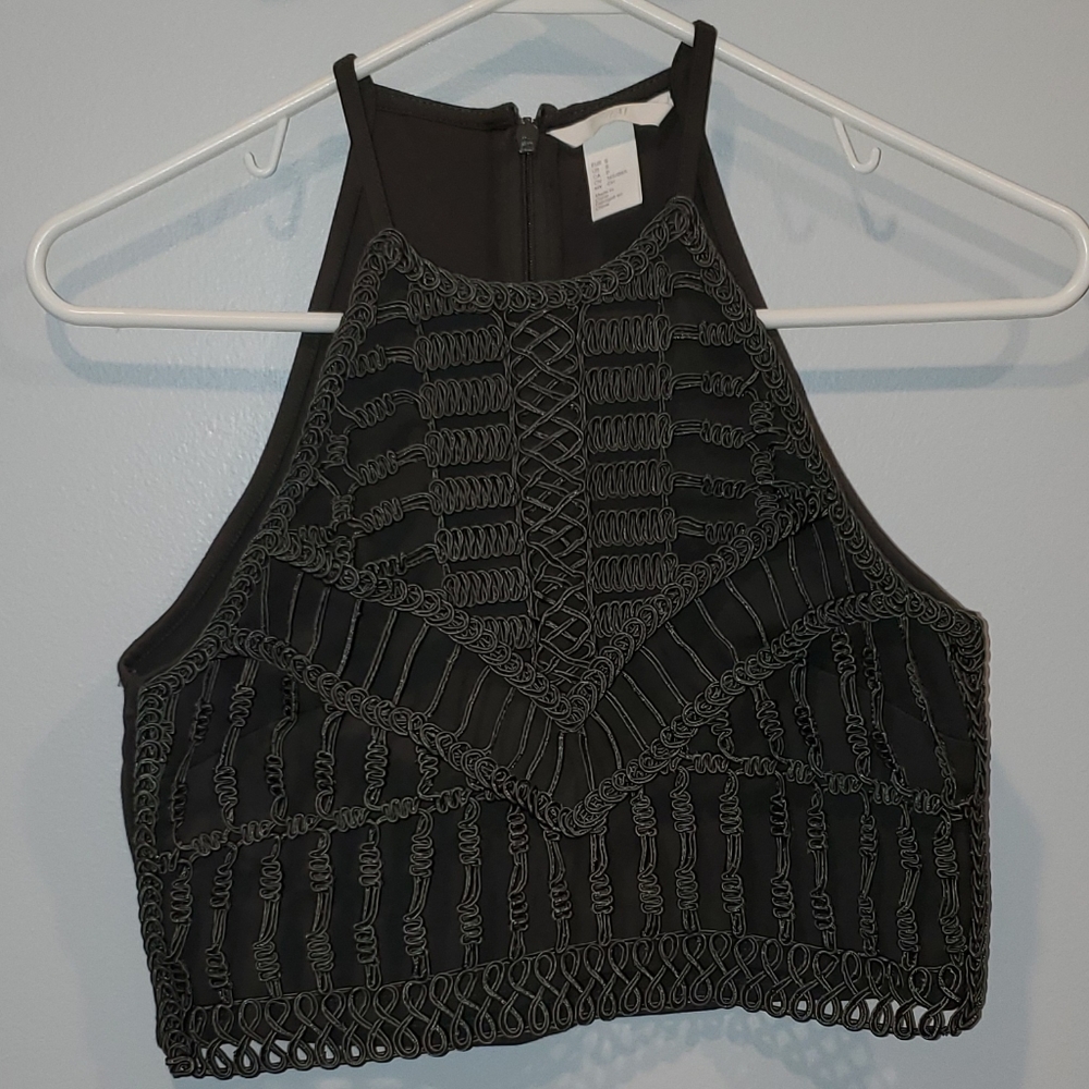 H&M Olive Green Crop/Tank Top